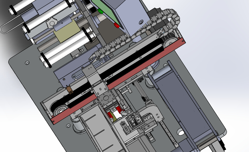 手机电池4面贴标机（sw14可编辑+工程图）