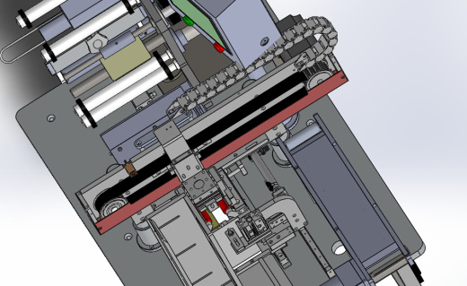 手机电池4面贴标机（sw14可编辑+工程图）缩略图