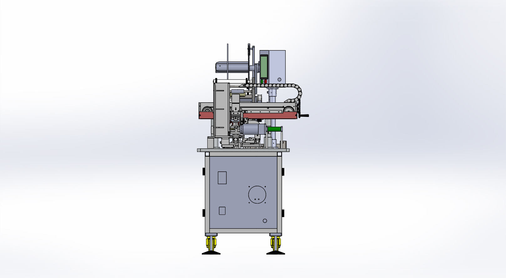 手机电池4面贴标机（sw14可编辑+工程图）