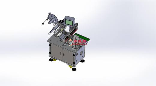 手机电池4面贴标机（sw14可编辑+工程图）缩略图