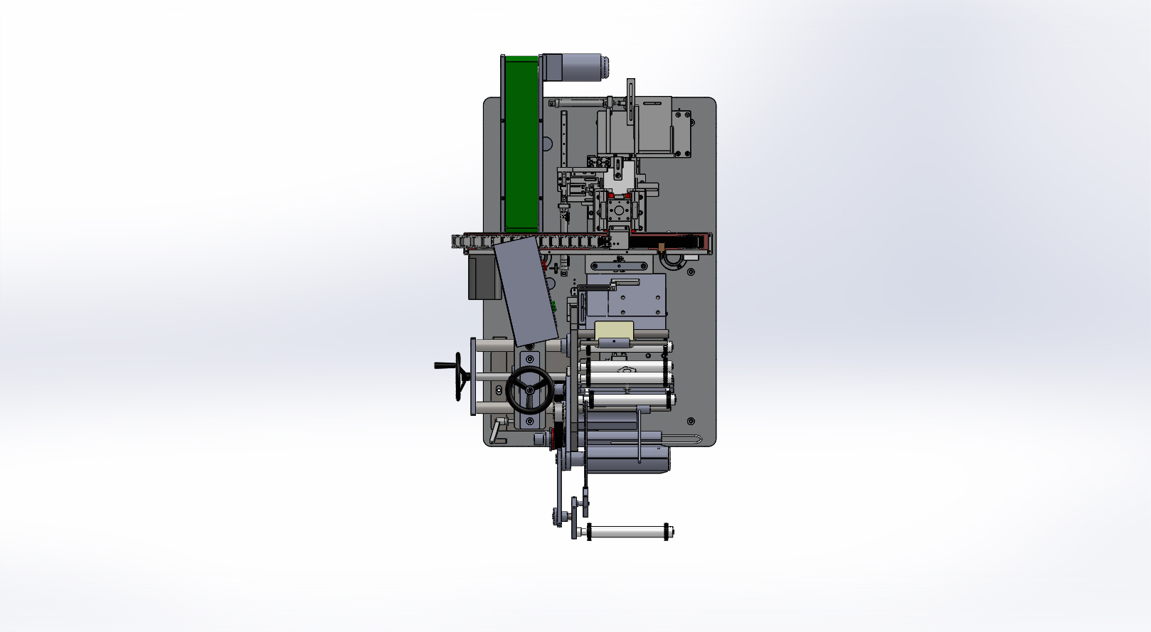 手机电池4面贴标机（sw14可编辑+工程图）