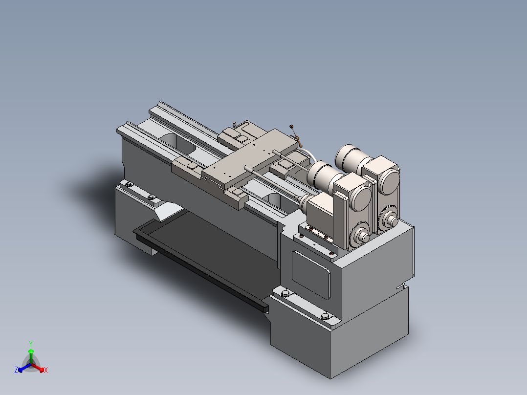F466 ca6140深孔钻床正等轴测图