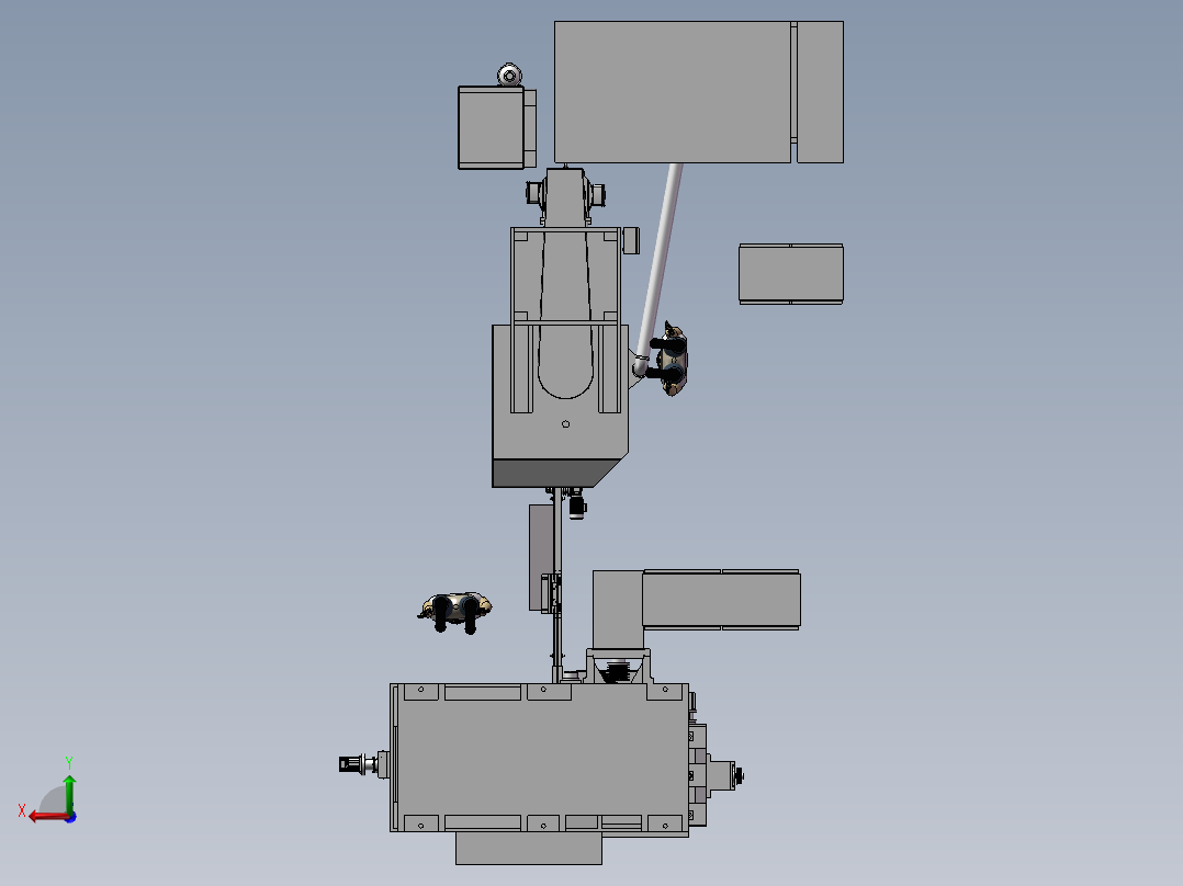 精密轴承装配一体机设备3D图纸H943后视图