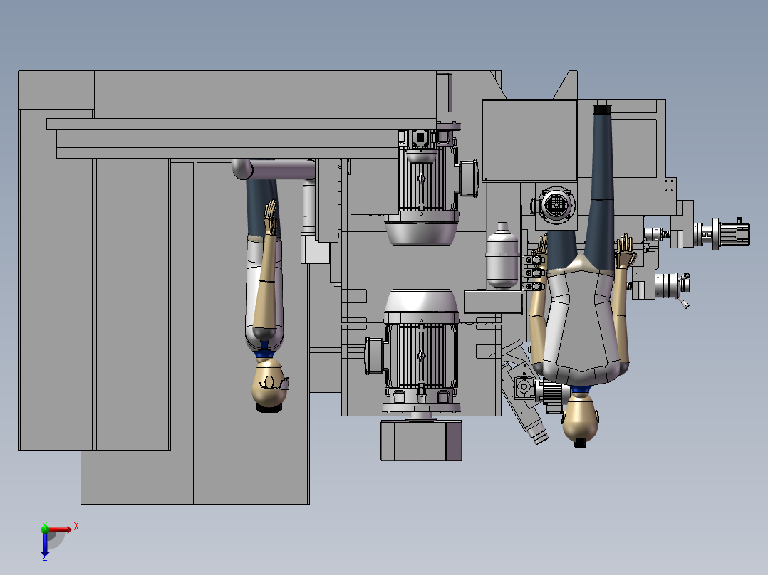 精密轴承装配一体机设备3D图纸H943俯视图