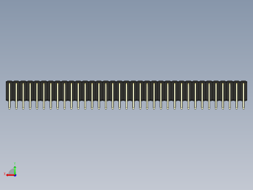 彩色公排针 100mil 2.54mm 系列-DS1022_black_3x35p_100mil_TypeD_rev1.0后视缩略图
