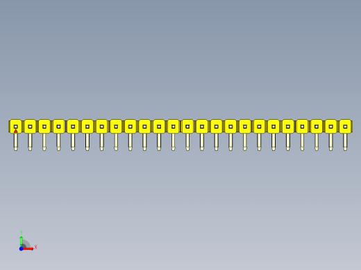 彩色公排针 100mil 2.54mm 系列-DS1022_yellow_1x24p_100mil_TypeD_rev1.0前视缩略图