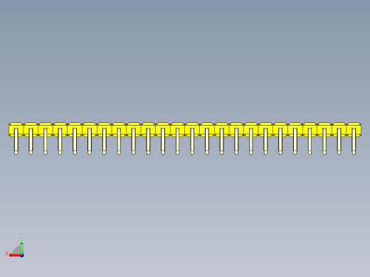 彩色公排针 100mil 2.54mm 系列-DS1022_yellow_1x24p_100mil_TypeD_rev1.0后视缩略图