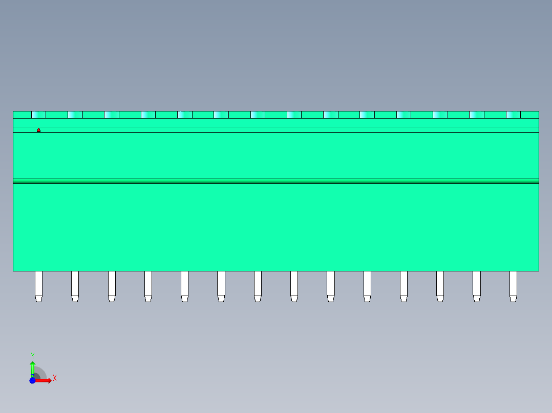 DEGSON 2EDG 系列 5.0mm 可插拔接线端子组-2EDGVH-5.0-28P-14-00AH前视图