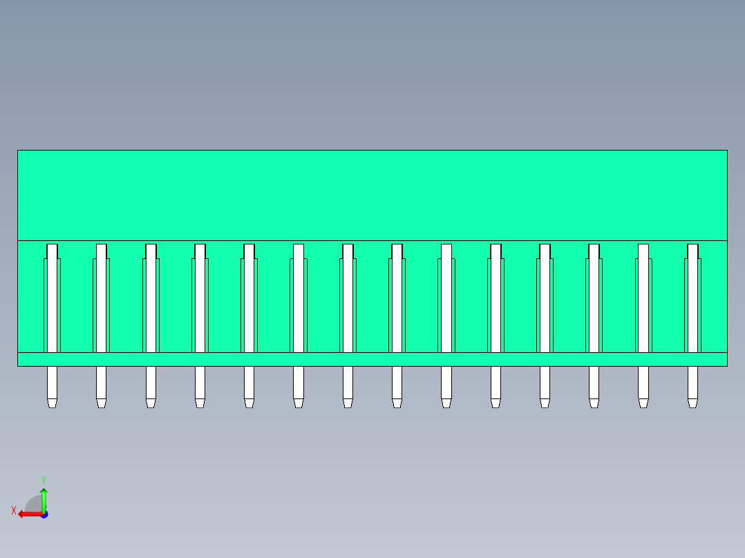 DEGSON 2EDG 系列 5.0mm 可插拔接线端子组-2EDGVH-5.0-28P-14-00AH后视图