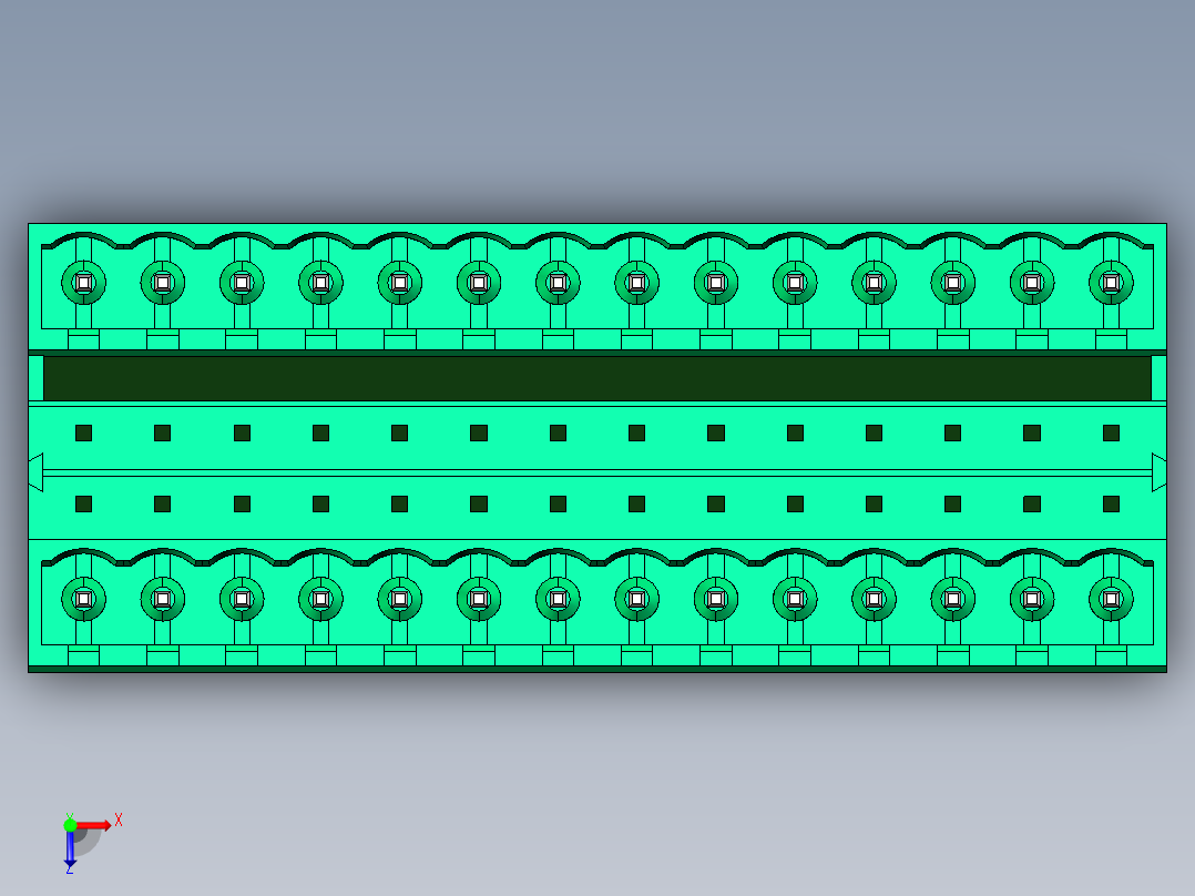 DEGSON 2EDG 系列 5.0mm 可插拔接线端子组-2EDGVH-5.0-28P-14-00AH俯视图