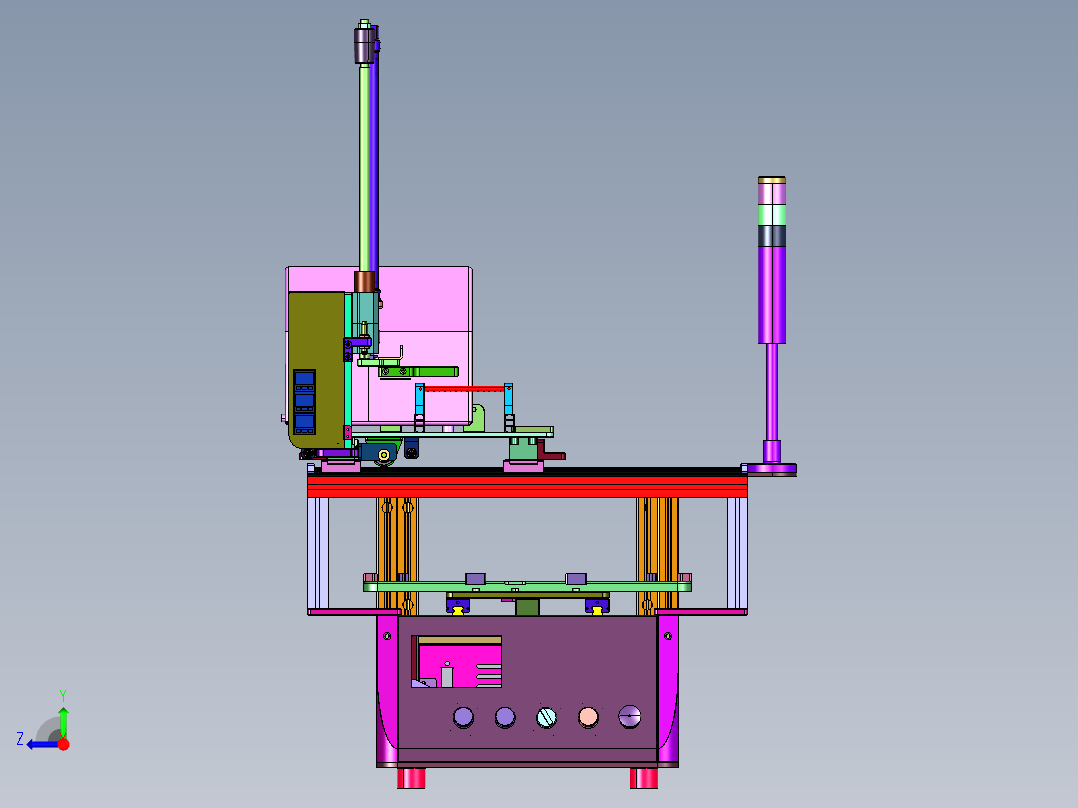 吸贴式打印实时贴标机右视图