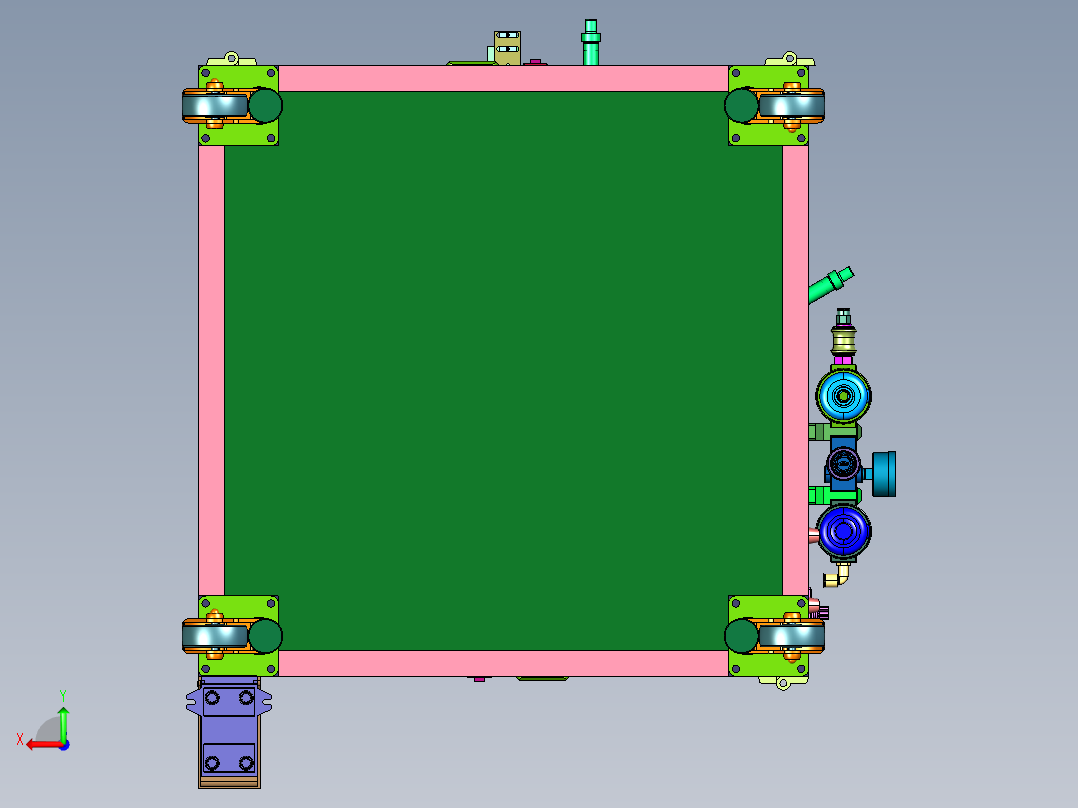马达端盖工业级旋转焊锡机后视图