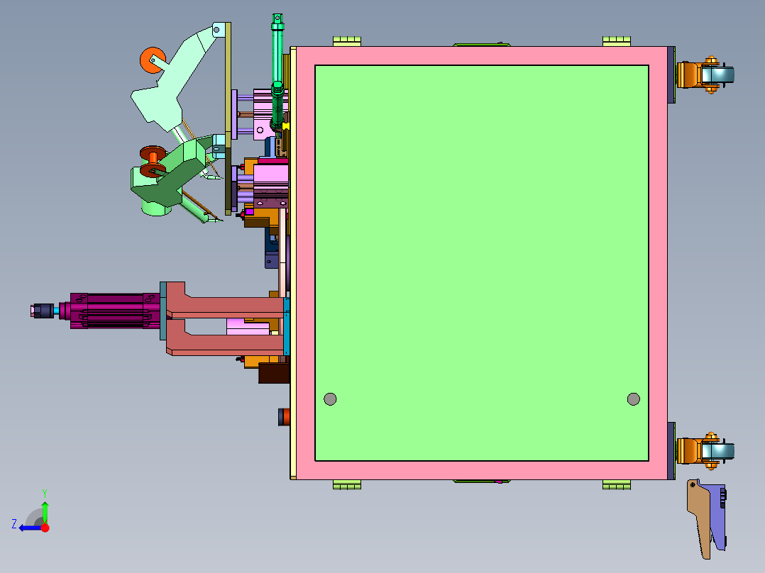 马达端盖工业级旋转焊锡机右视图