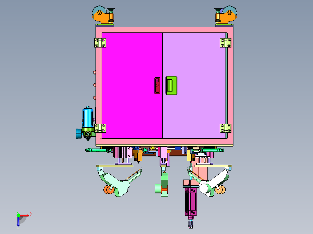 马达端盖工业级旋转焊锡机俯视图