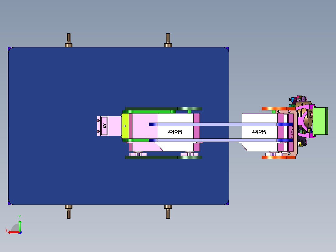 导航编程机械臂智能小车后视图