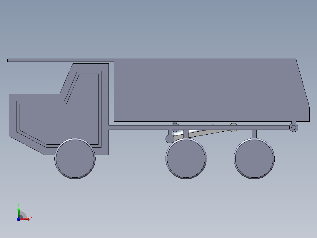 翻斗小车前视图