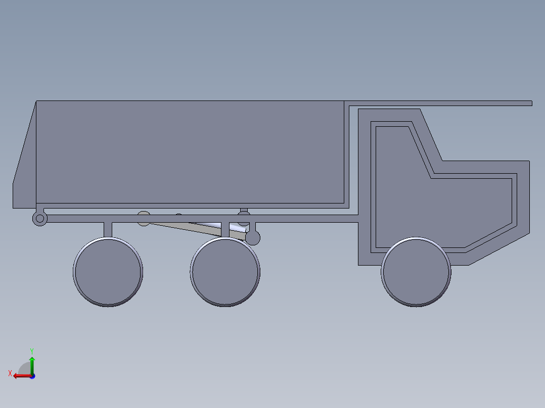 翻斗小车后视图