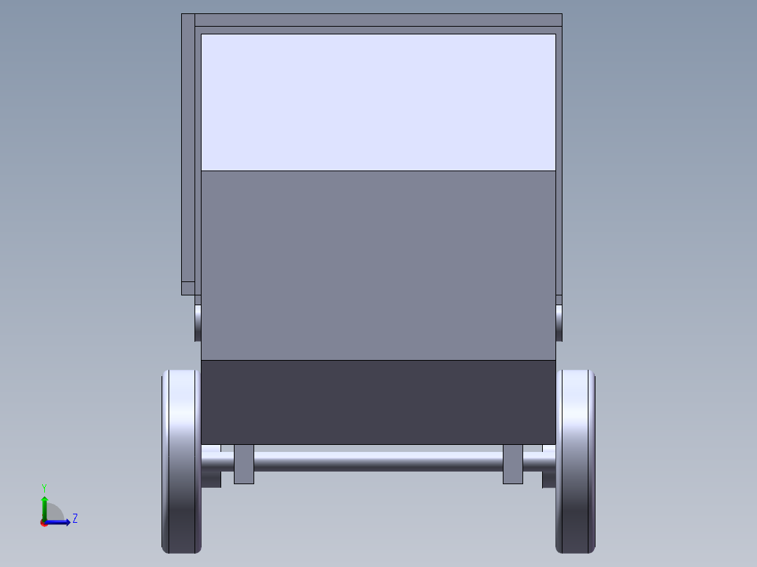 翻斗小车左视图