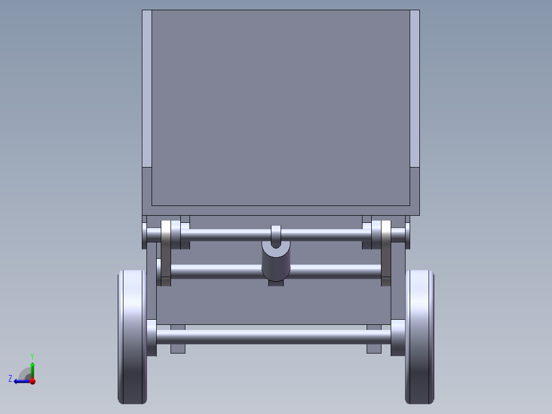 翻斗小车右视图