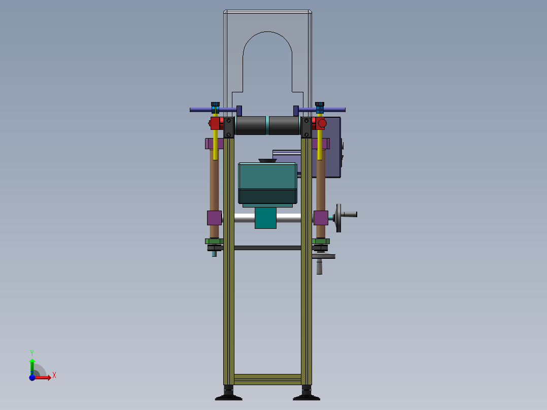 产品(多产品通用)底部激光机打码输送线前视图