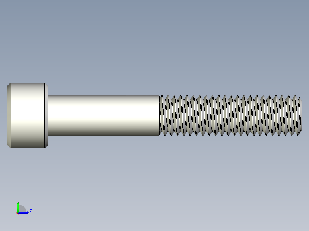 M8 x 1.25mm Thread 50mm LONG SOCKET HEAD CAP SCREW.IGS左视图