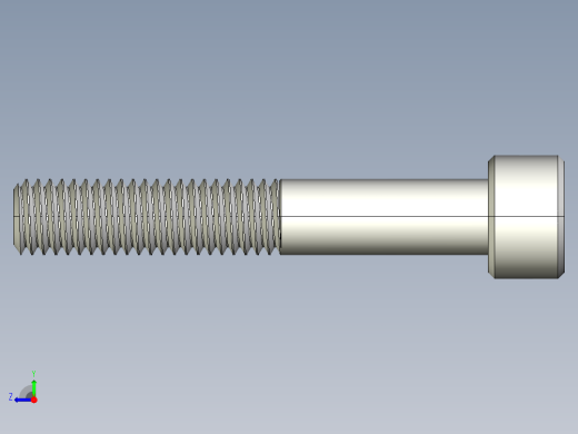 M8 x 1.25mm Thread 50mm LONG SOCKET HEAD CAP SCREW.IGS右视缩略图