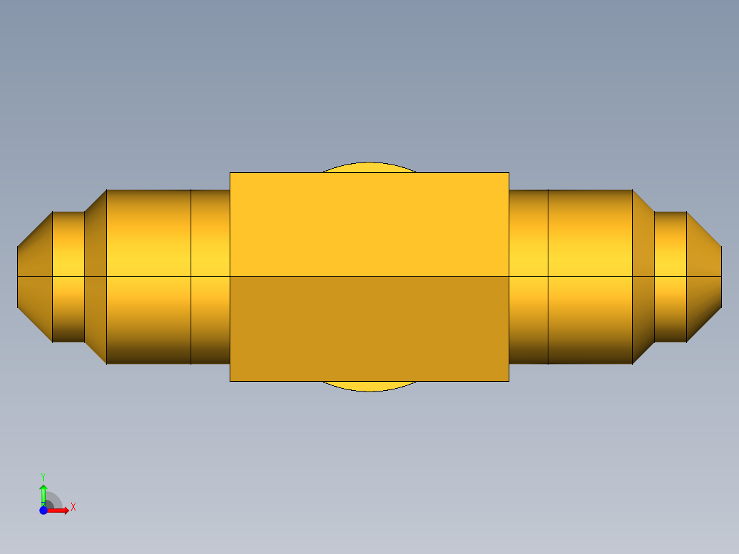扩口式工业通用硬管接头Male Branch Tee 145F-2-2前视图