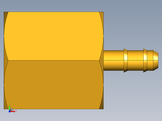 工业通用螺蚊管倒齿式工业硬管接头Female Connector 26-5_32-2前视缩略图