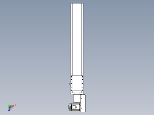 同步带全封闭直线模组TPA-HCB-105D-90-L550-MR-Y-P20-N3俯视缩略图