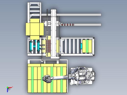 自动拆箱上料输送总装俯视缩略图