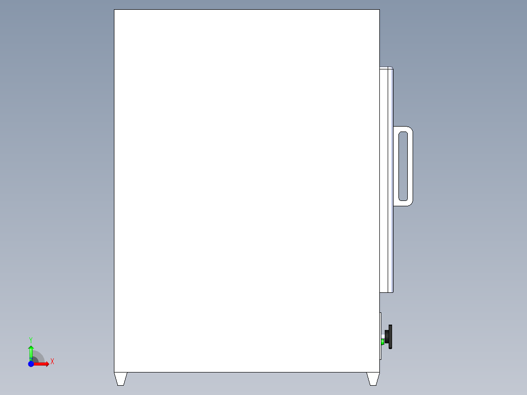 实验室烘干箱设计模型前视图
