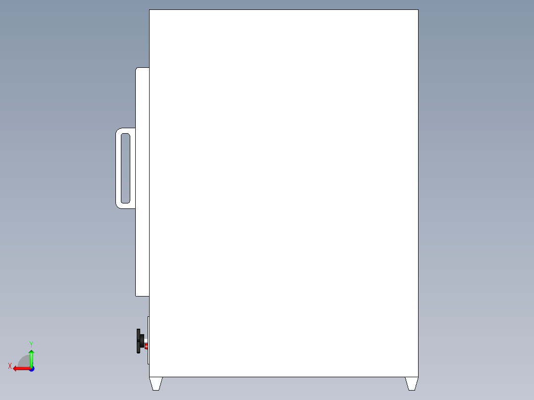 实验室烘干箱设计模型后视图