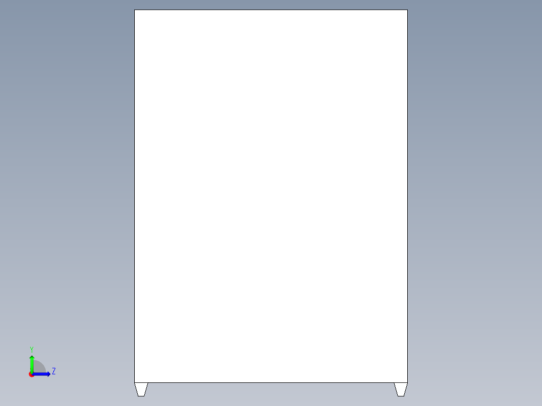 实验室烘干箱设计模型左视图