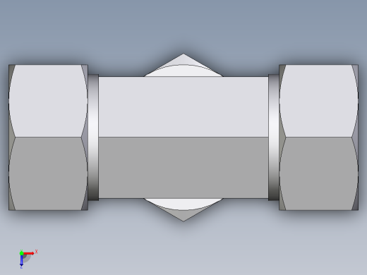 卡套式工业通用硬管接头EO_Assembled_adjustable_standpipe_branch_tee_EVT38SM71俯视缩略图