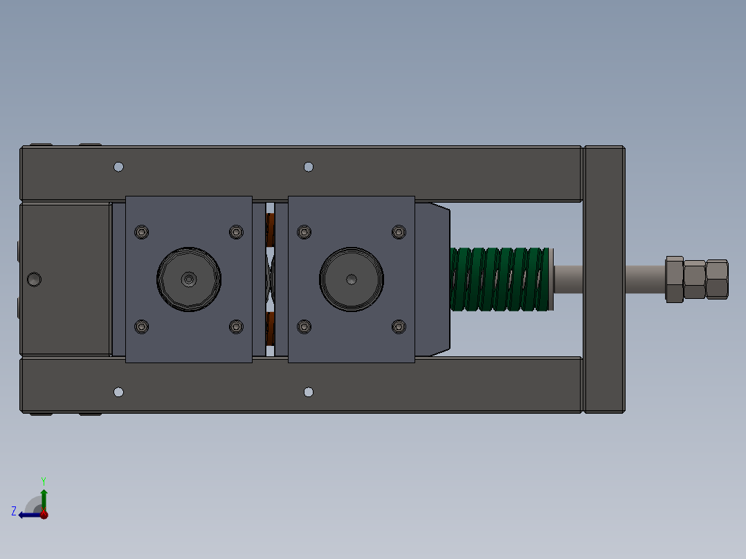 旋切刀辊右视图