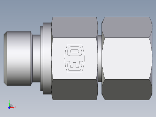 卡套式工业通用硬管接头EO_Swivel_connector_EGE12LREDCF前视缩略图