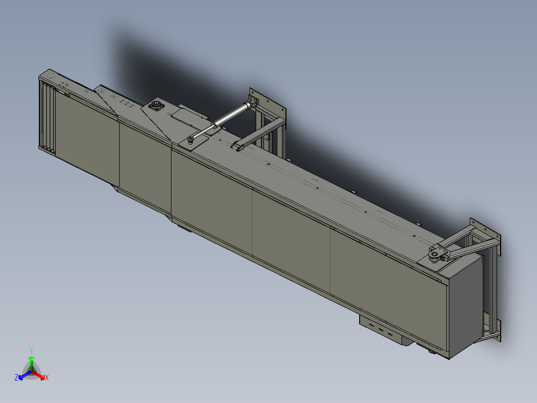 伸缩式皮带机快速伸缩皮带线装车卸货皮带正等轴测图