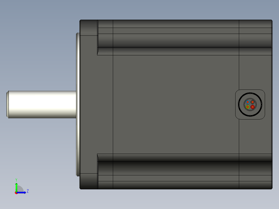 NEMA 34 步进电机左视图