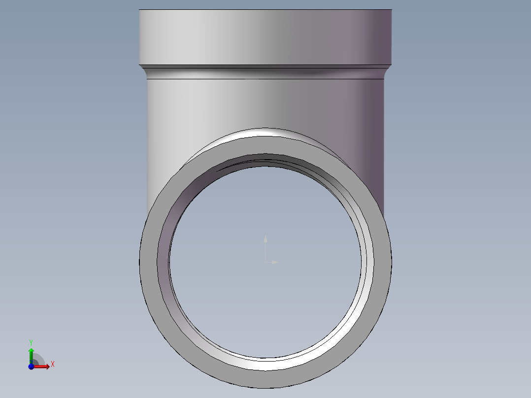 三通-等径 DN20前视图