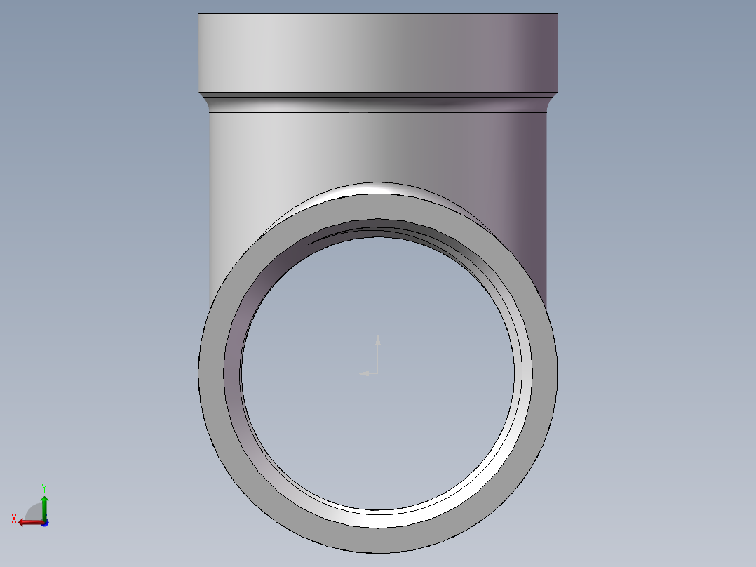 三通-等径 DN20后视图