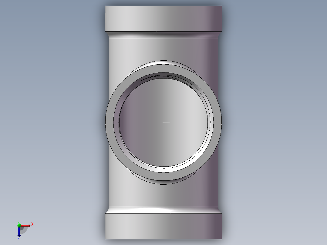 三通-等径 DN20俯视图