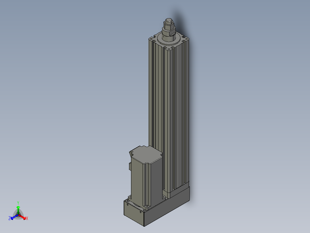 12VZ电动缸-VZ6-S250-BD正等轴测图