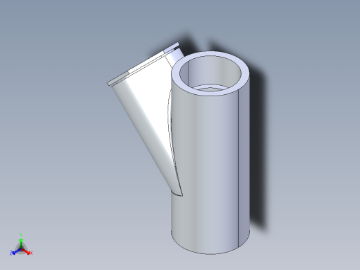 CPVC管件34-Sch80_45_Reducing_Wye_SxSxS_9870-420FB_4in x 2in正等轴测缩略图