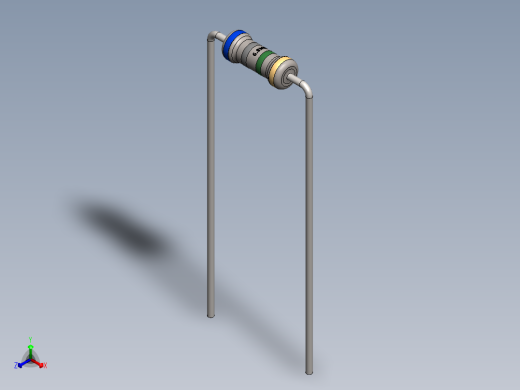 电容器 二极管 电阻器-Resistor 6.8M Ohm正等轴测缩略图