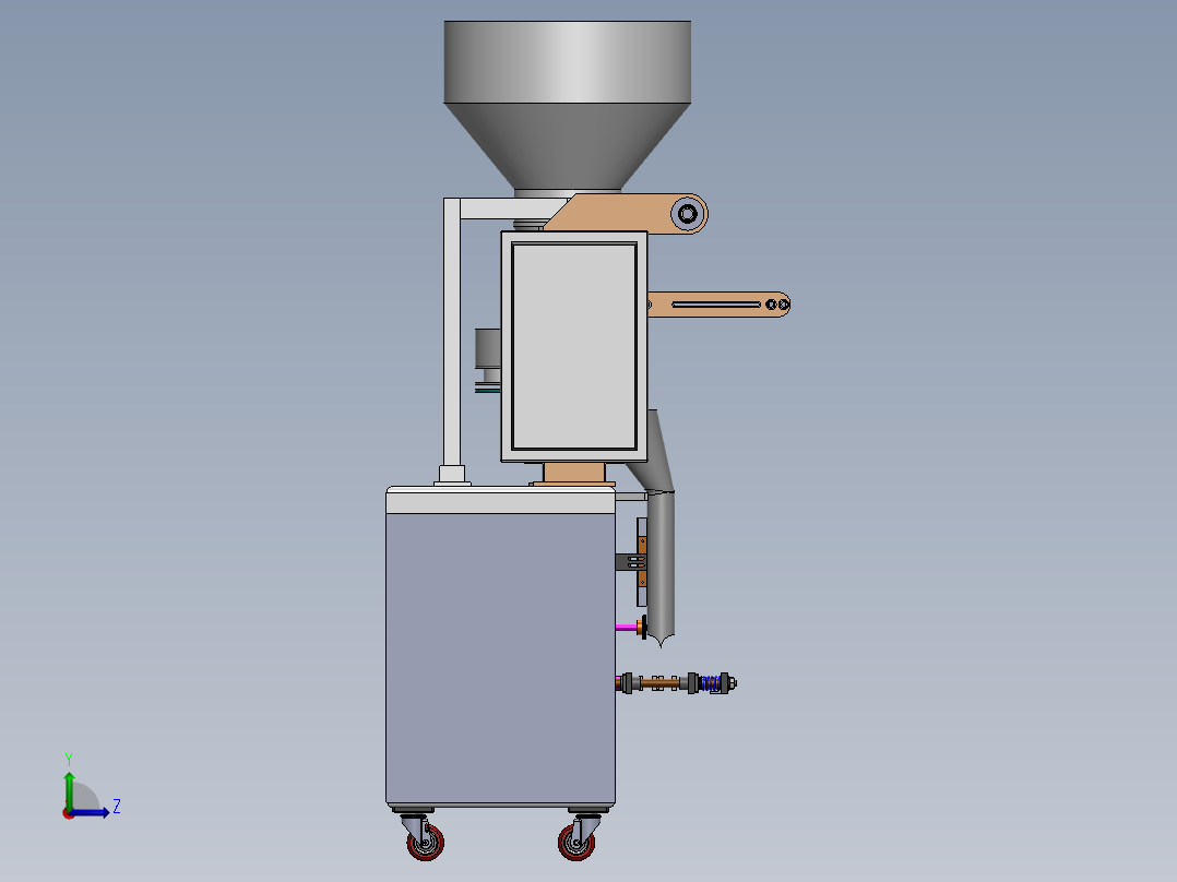 立式系列包装机横向封口系统开发设计（含三维二维说明书）369804左视图