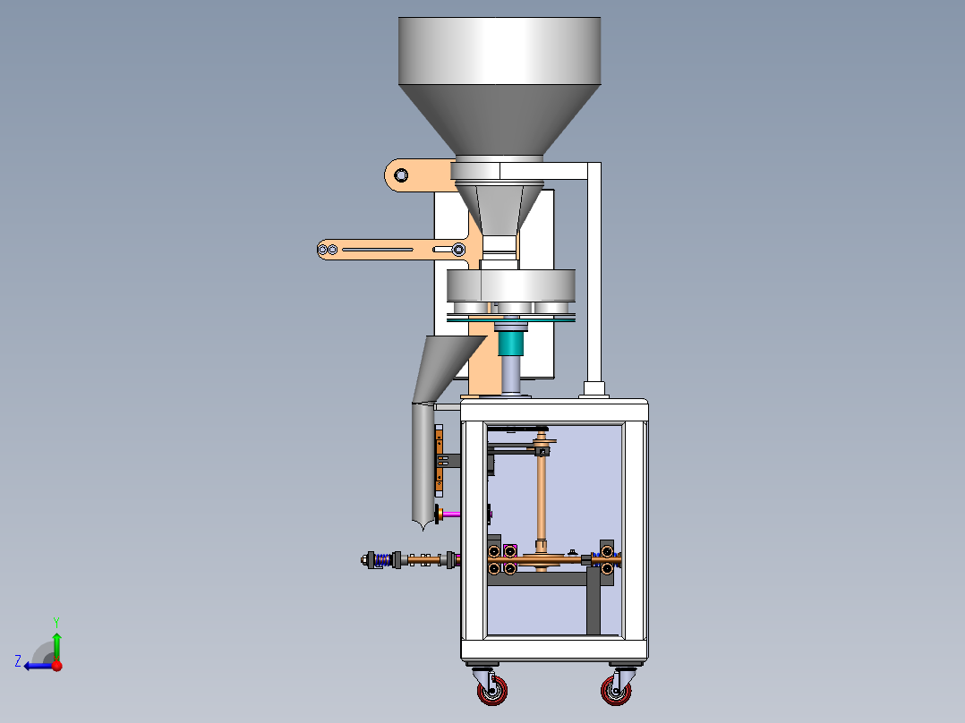 立式系列包装机横向封口系统开发设计（含三维二维说明书）369804右视图
