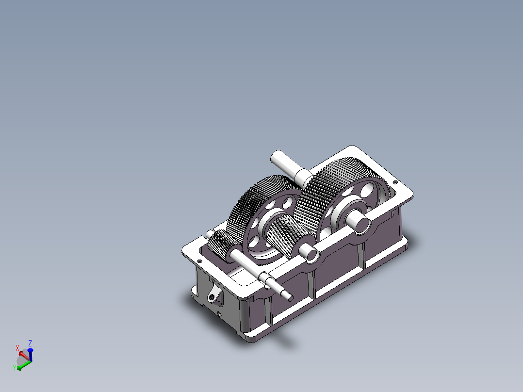 二级斜齿减速器三维(2)
