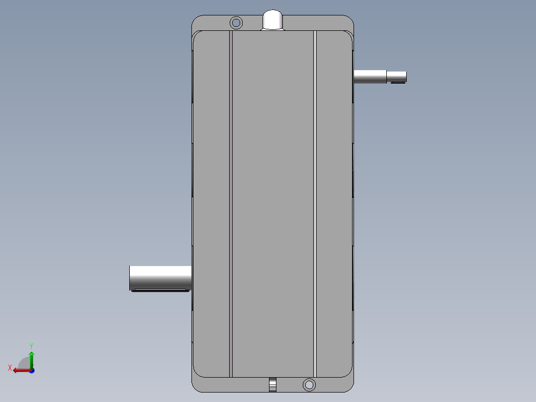 二级斜齿减速器三维(2)后视图