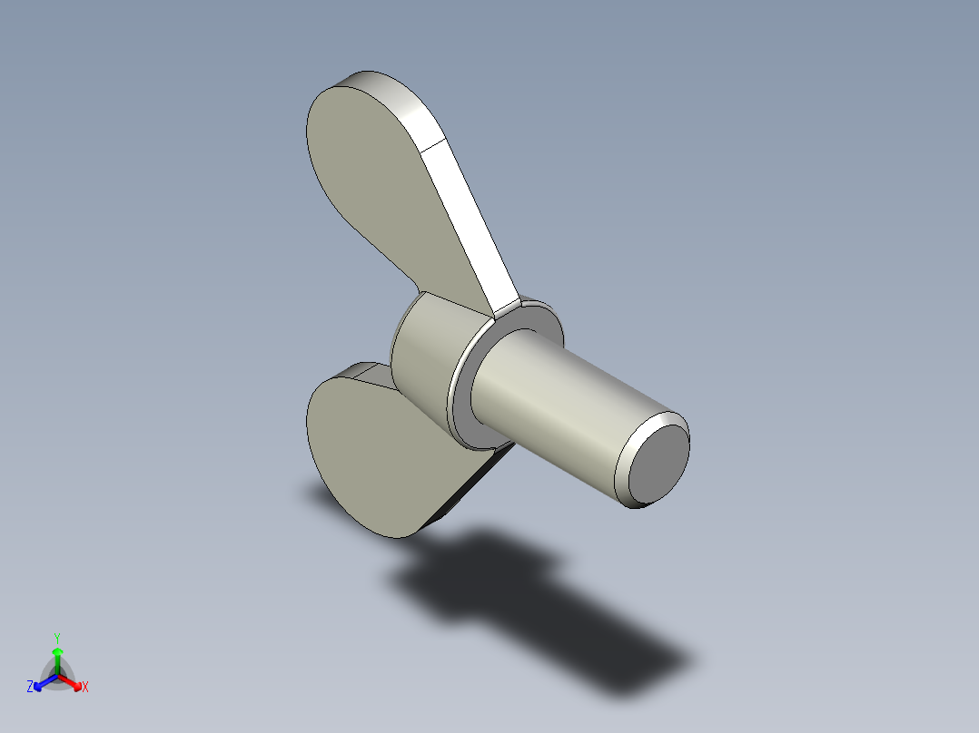 带耳螺钉-DIN_316_Wing_screws_8x1.25x16-12-12.5_39_2.8_20_8.stp正等轴测图