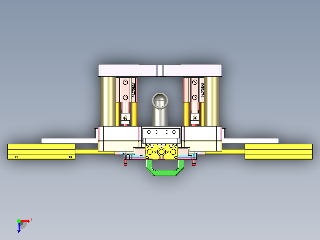 X3-B-CNC7笔记本CNC工装夹具三维模型-qi gang ce tui-0821俯视图